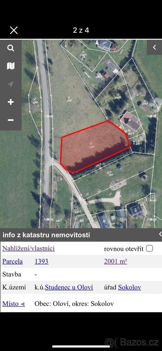 Prodej pozemek - Oloví, 357 07, 2 001 m²