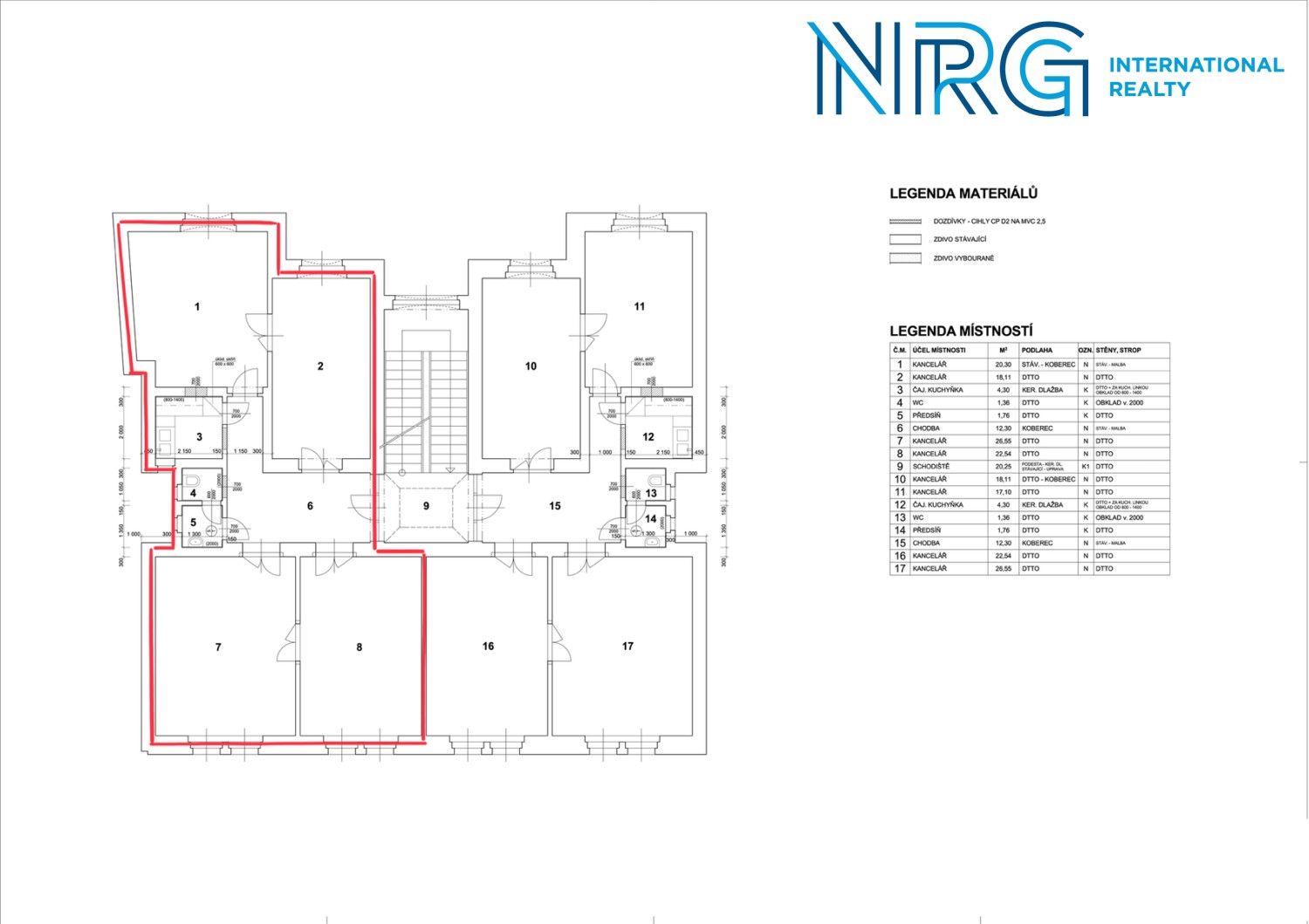 Pronájem kancelář - Sladkovského, Pardubice, 106 m²