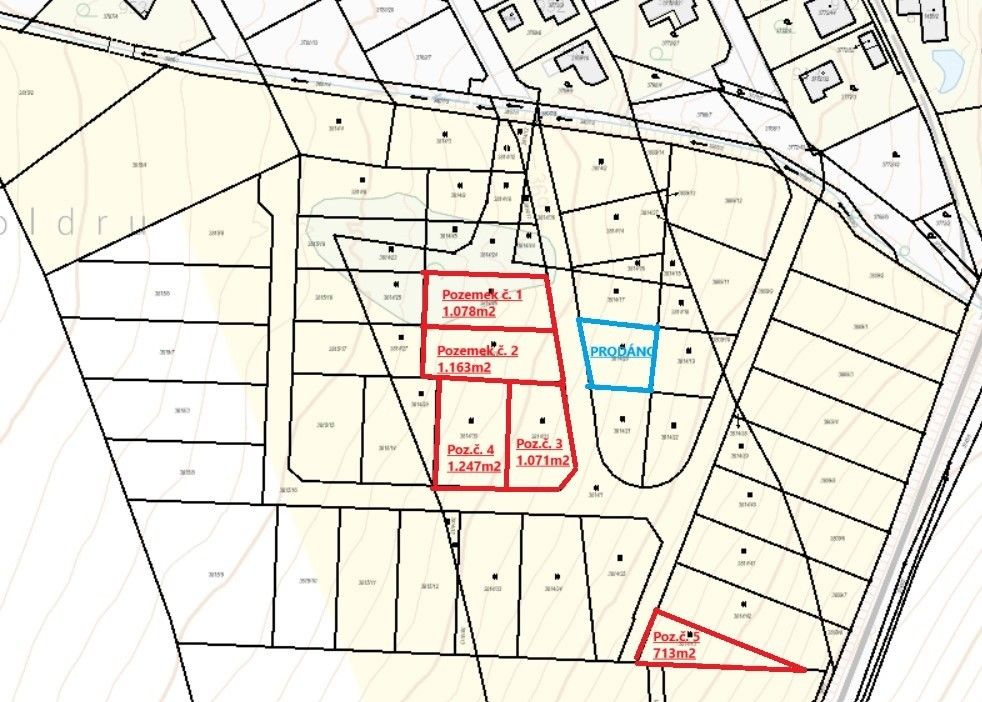 Prodej pozemek pro bydlení - Šumperk, 787 01, 1 078 m²