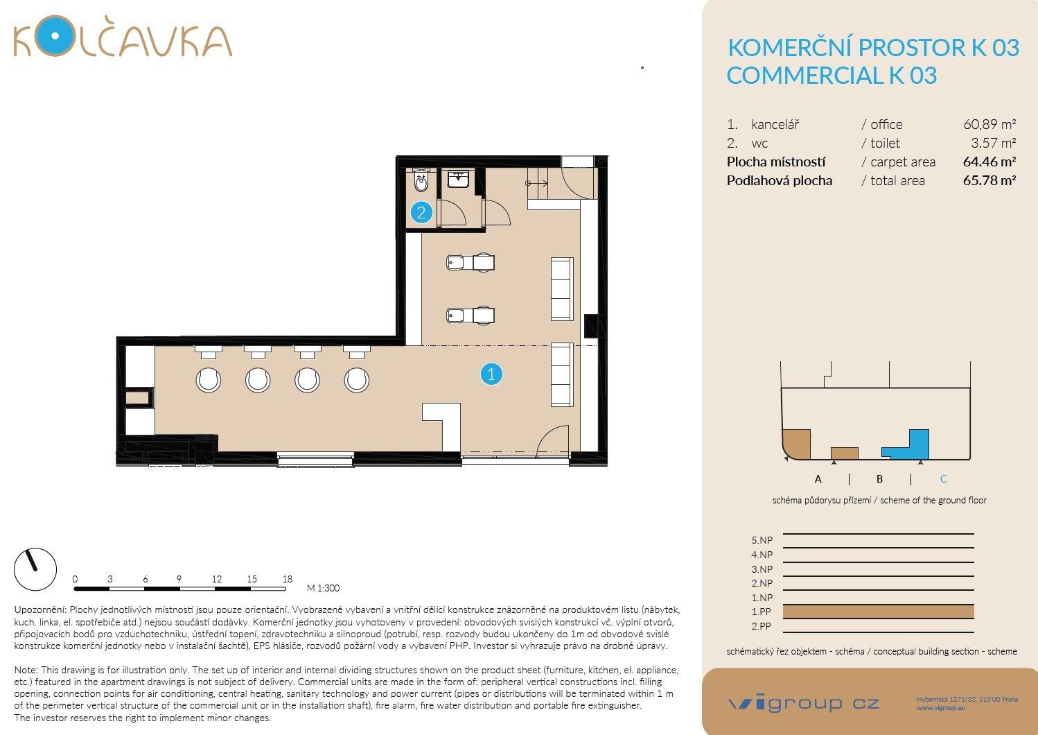 Prodej obchodní prostory - Nad Kolčavkou, Praha, 64 m²