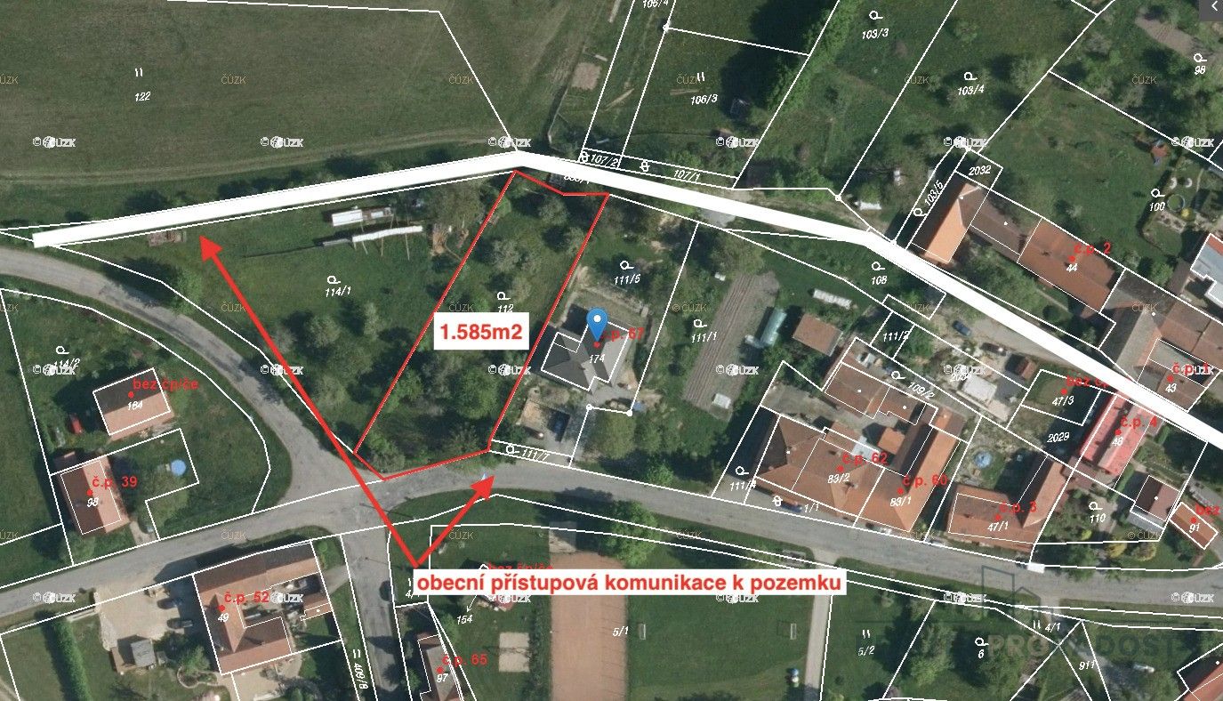 Prodej pozemek pro bydlení - Střemošice, 1 585 m²