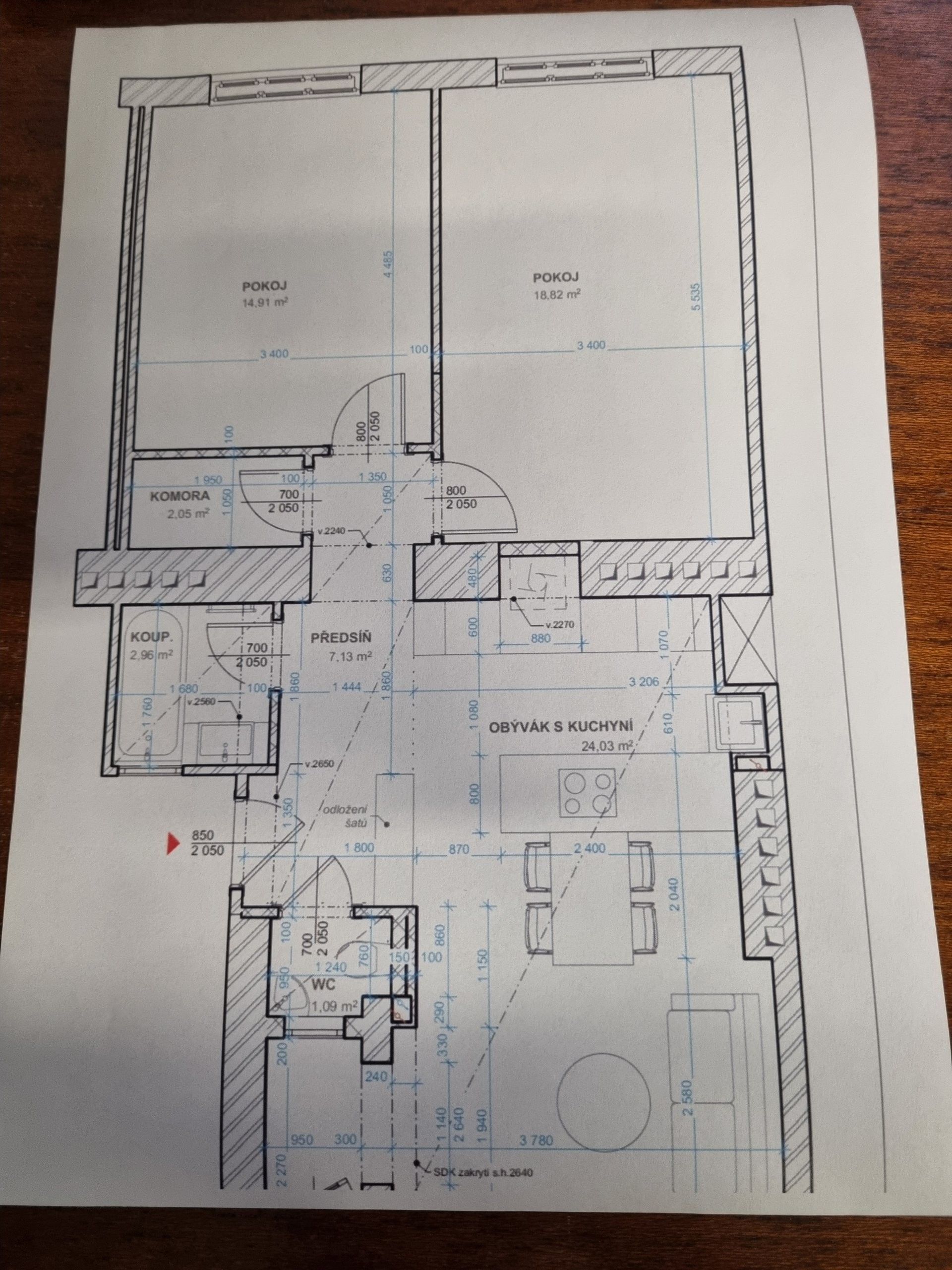 3+kk, náměstí Jiřího z Poděbrad, Praha, 72 m²