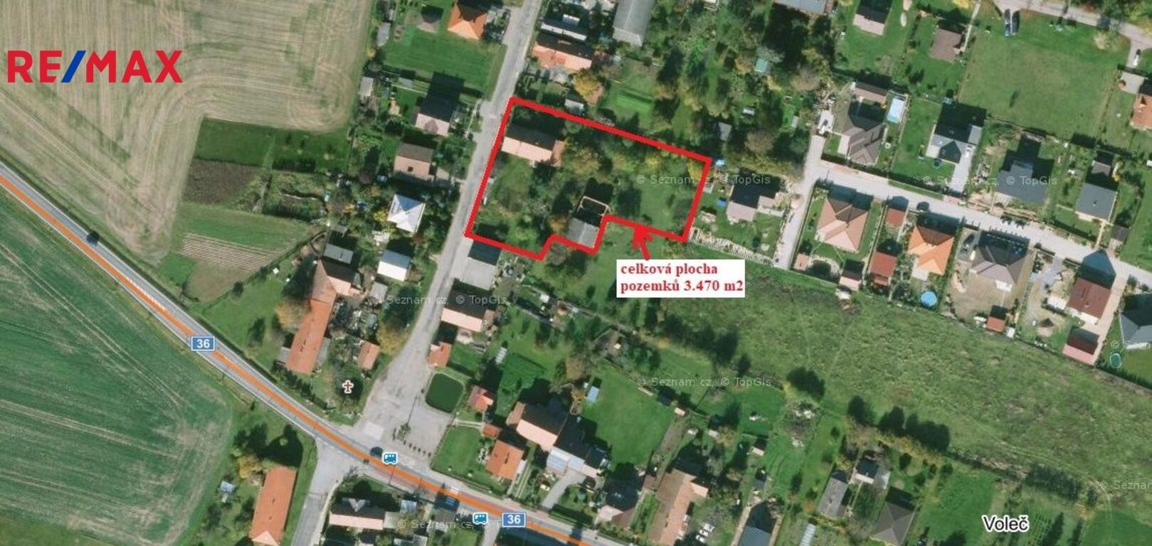 Pozemky pro bydlení, Voleč, 3 470 m²