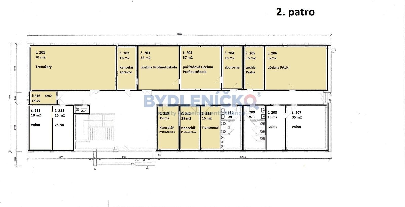 Pronájem kancelář - K. Světlé, České Budějovice, 70 m²