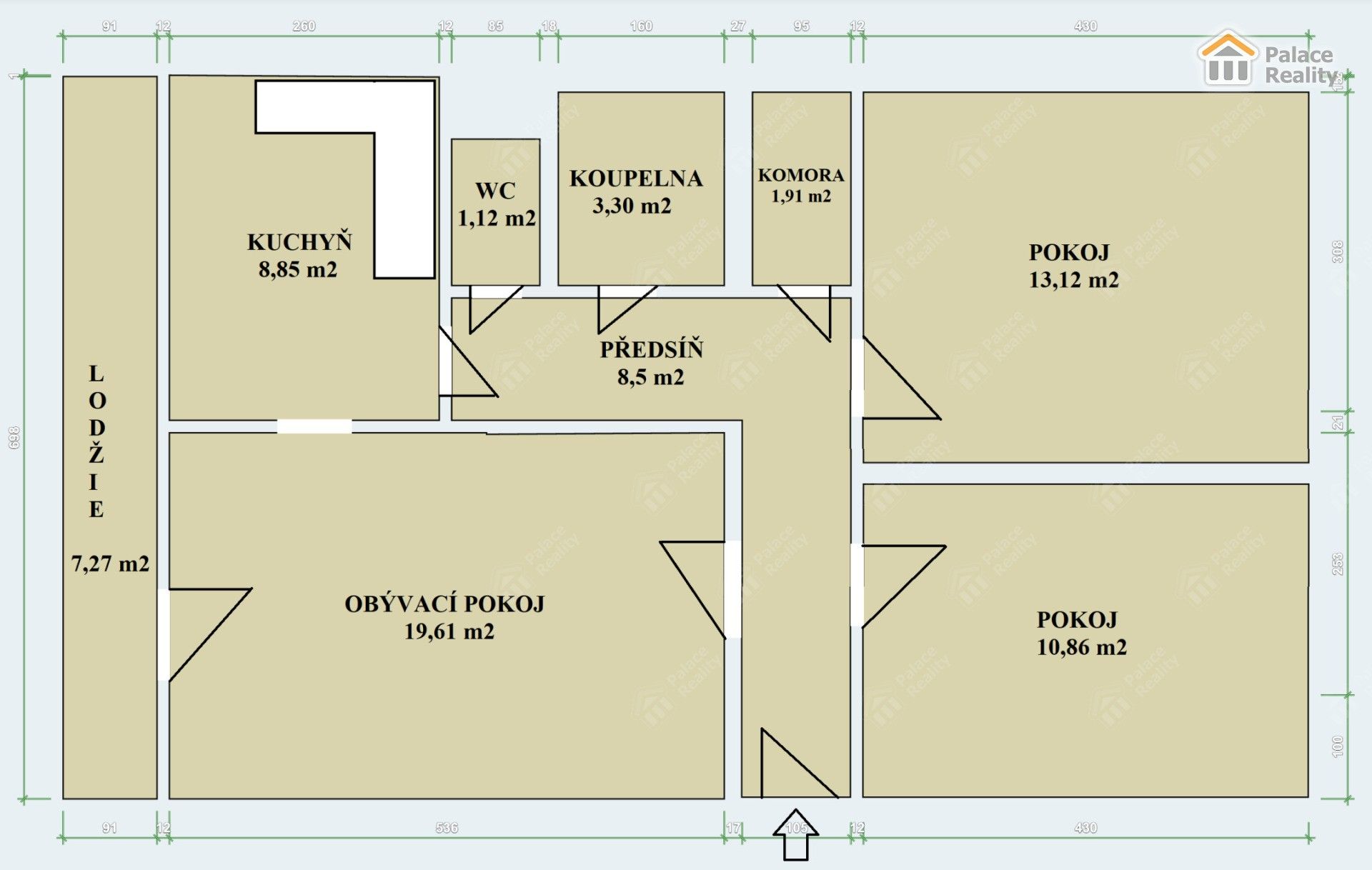 Prodej byt 3+1 - Třebechovice pod Orebem, 80 m²