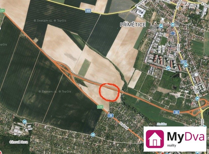 Zemědělské pozemky, Přímětice, Znojmo, 5 502 m²