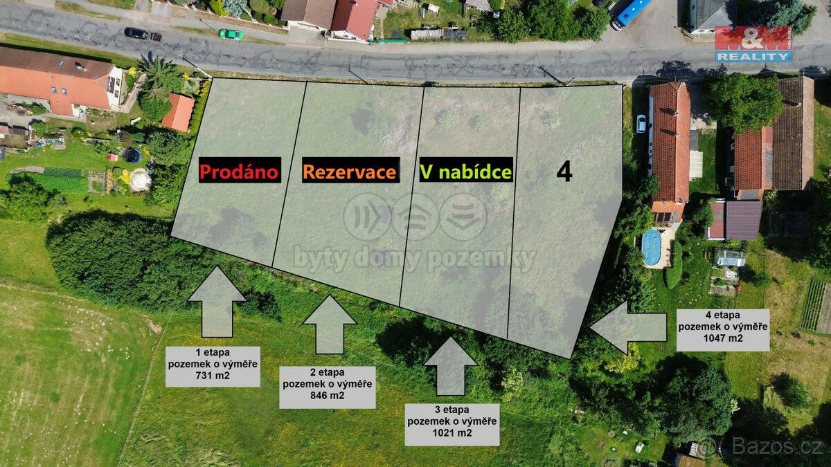 Prodej pozemek pro bydlení - Týnec nad Labem, 281 26, 1 021 m²