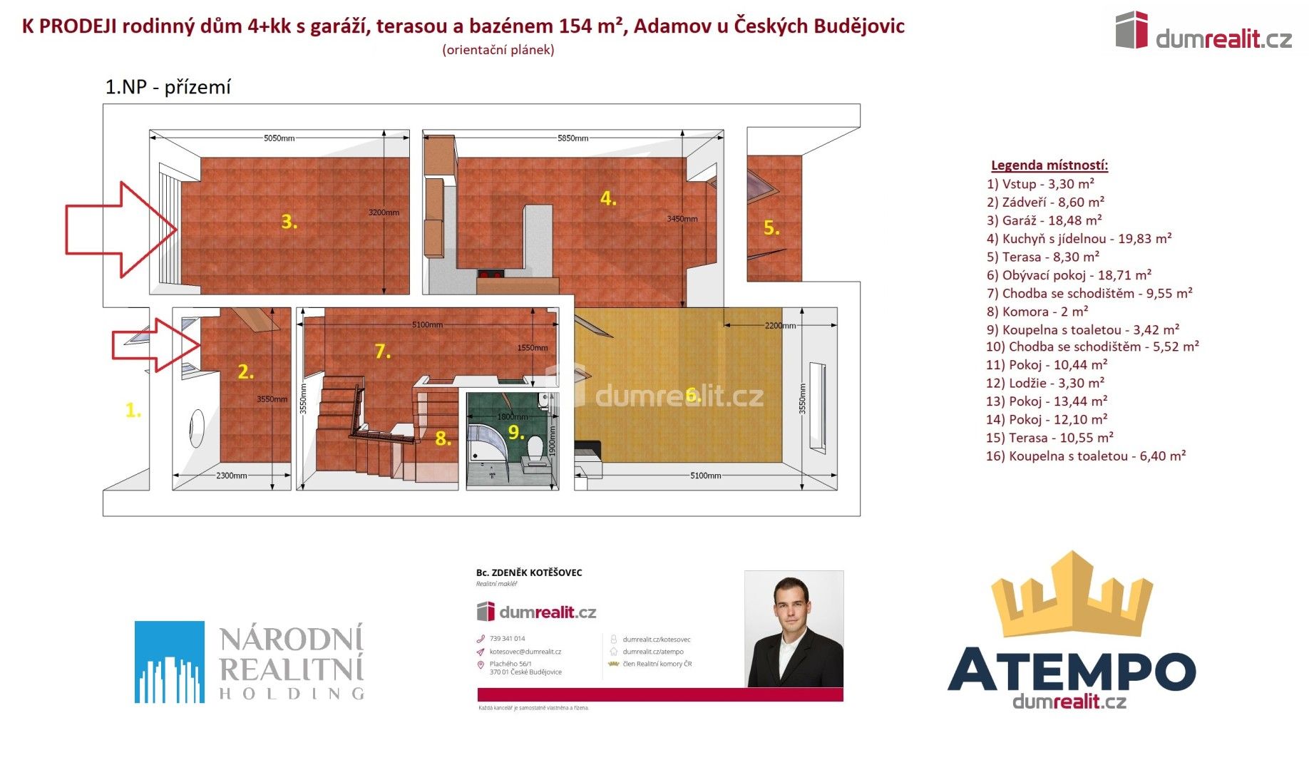 Prodej rodinný dům - Třešňová, Adamov, 154 m²