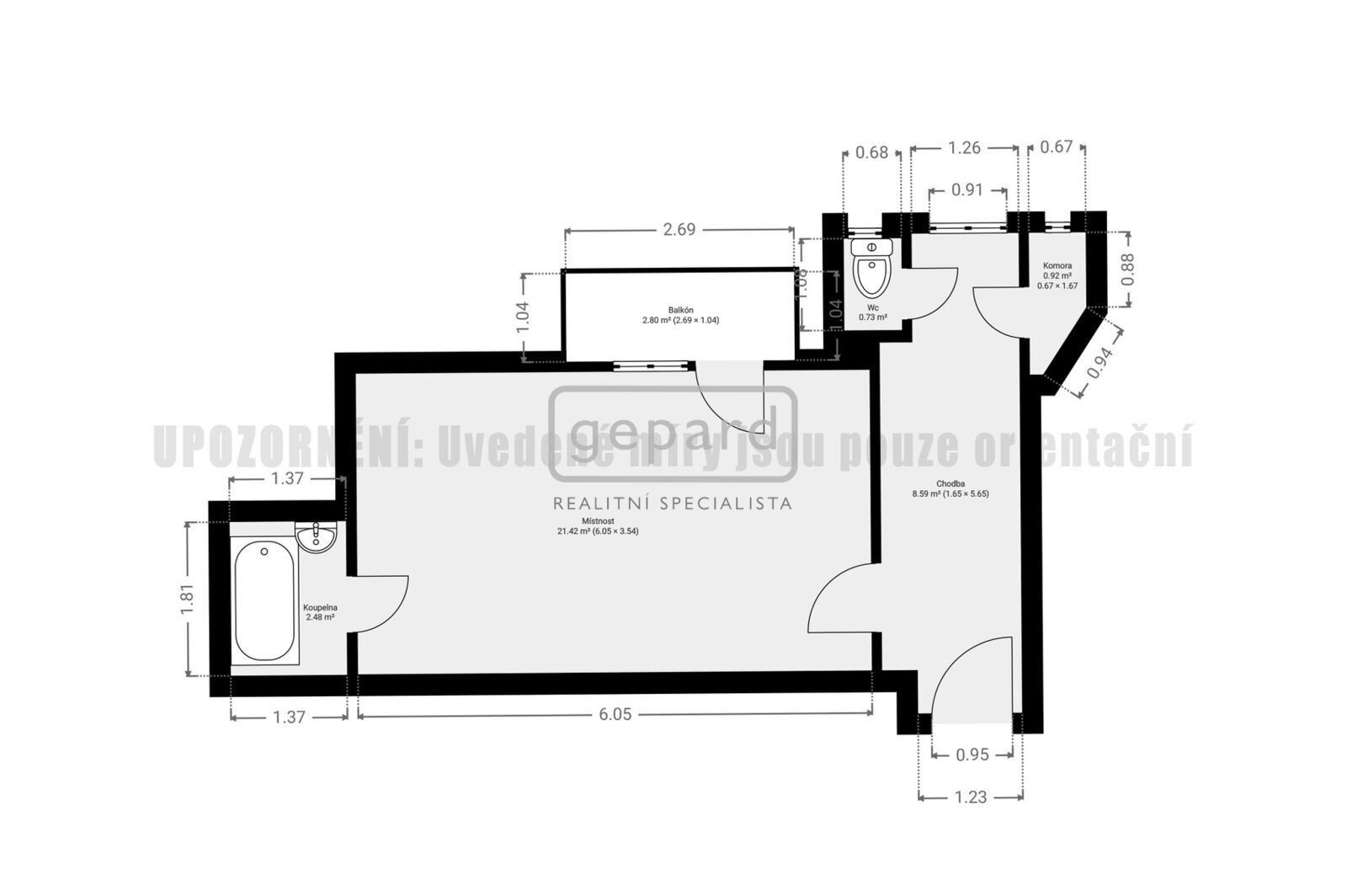 1+1, Ruská, Praha, 35 m²