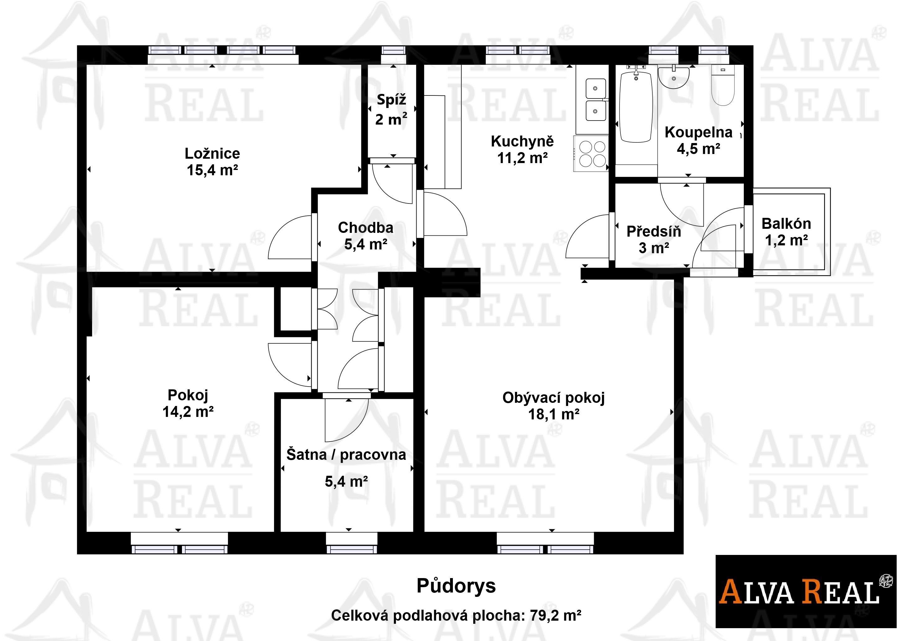 3+1, Soběšická, Brno, 79 m²