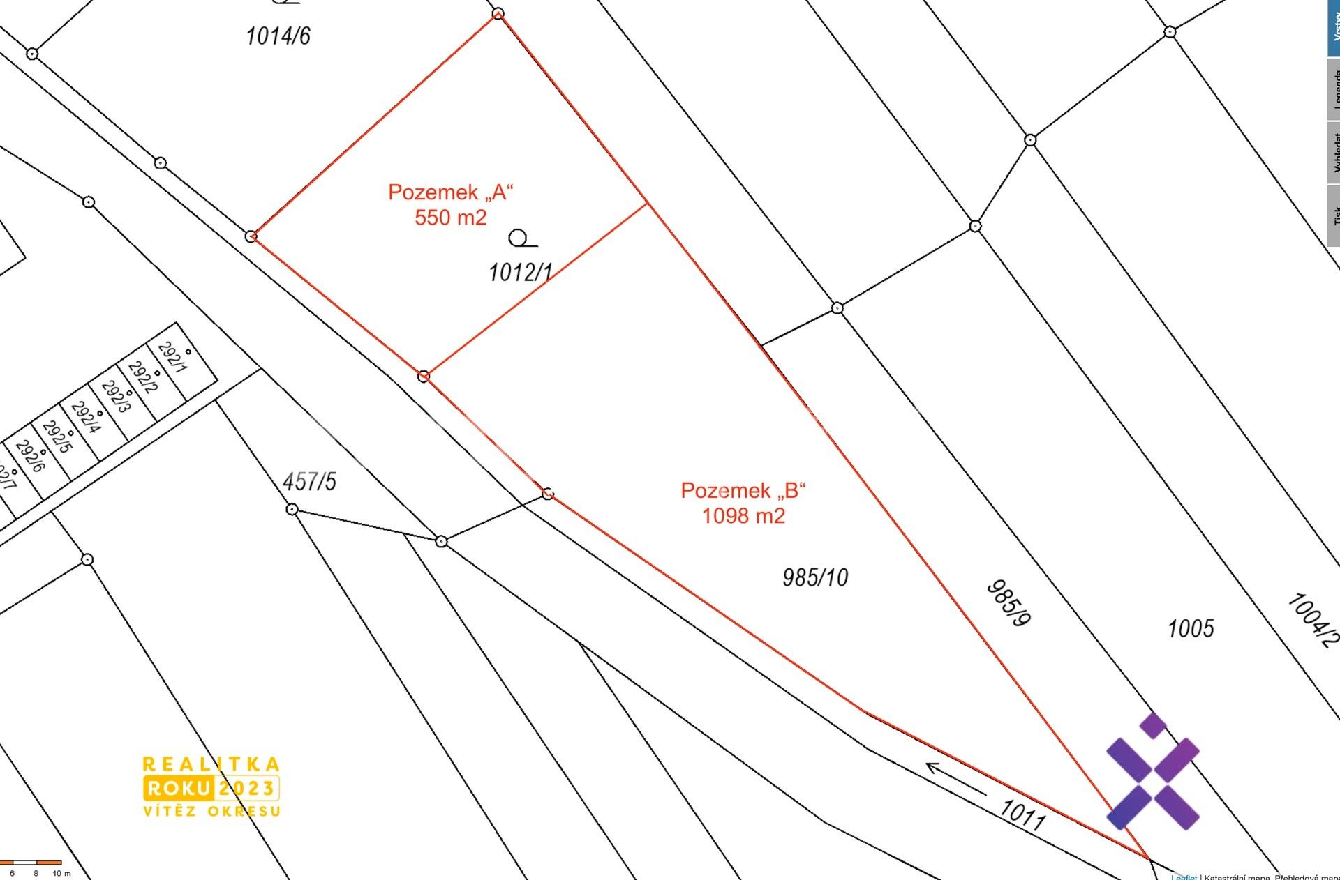 Prodej pozemek pro bydlení - Kvítkovice, Otrokovice, 550 m²