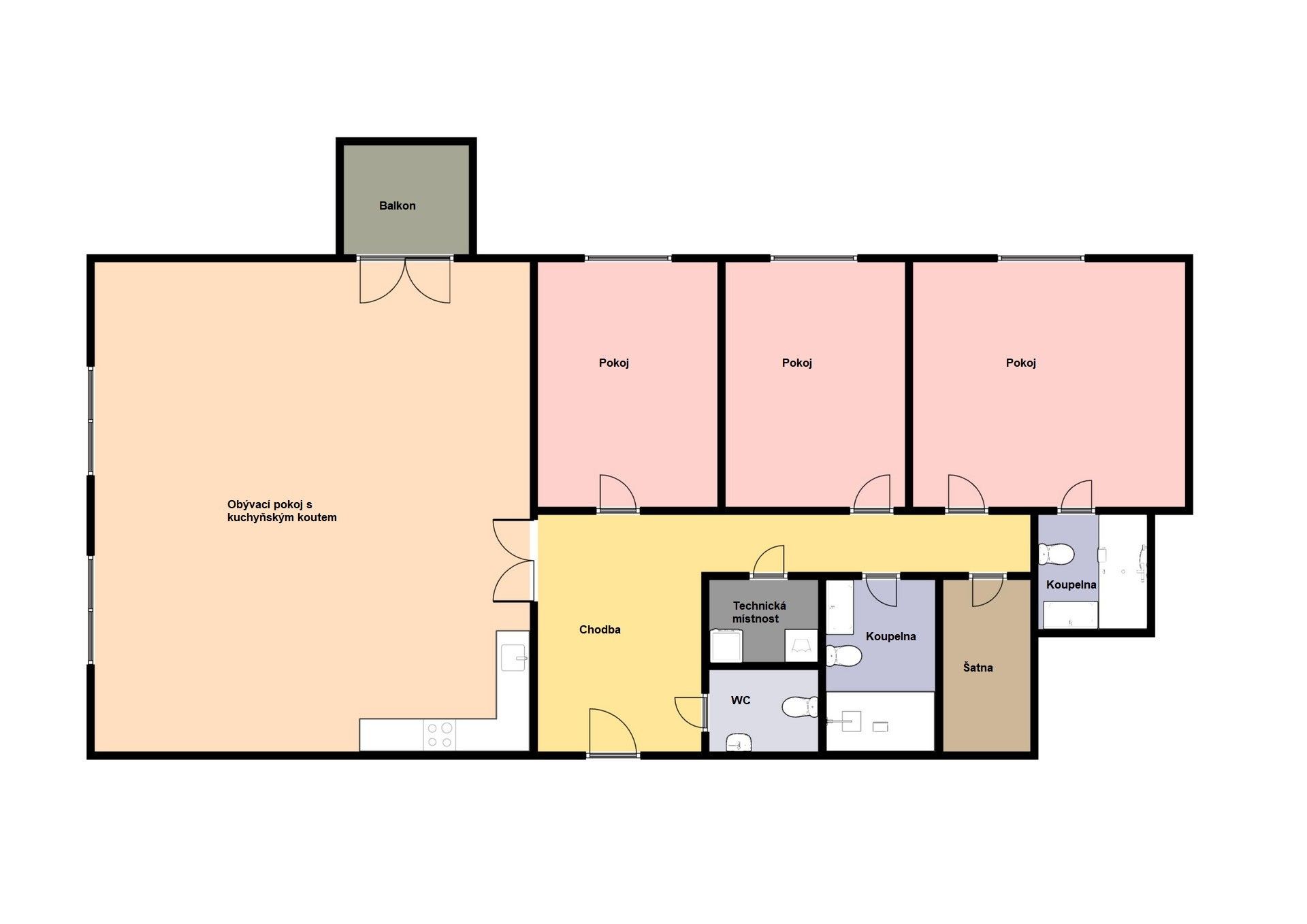 Pronájem byt 4+kk - Skotská, Praha, 140 m²