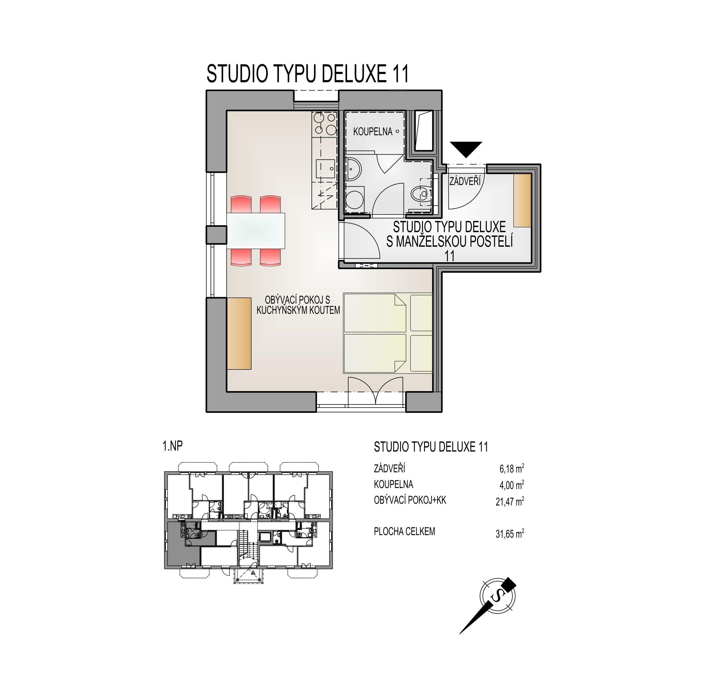 Prodej byt 1+kk - Horní Lipová, Lipová-lázně, 32 m²