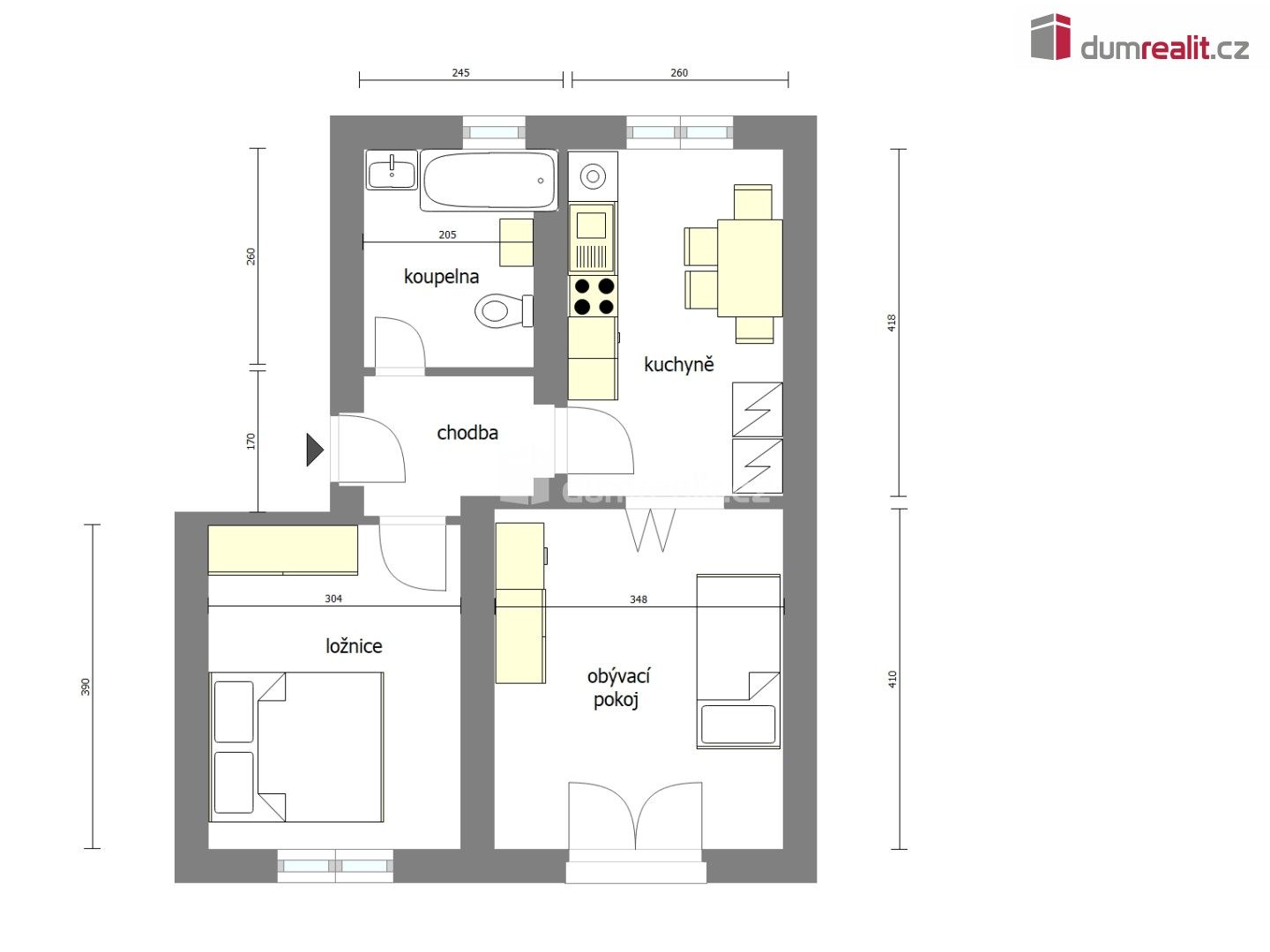 Prodej byt 2+1 - Vančurova, Neratovice, 55 m²