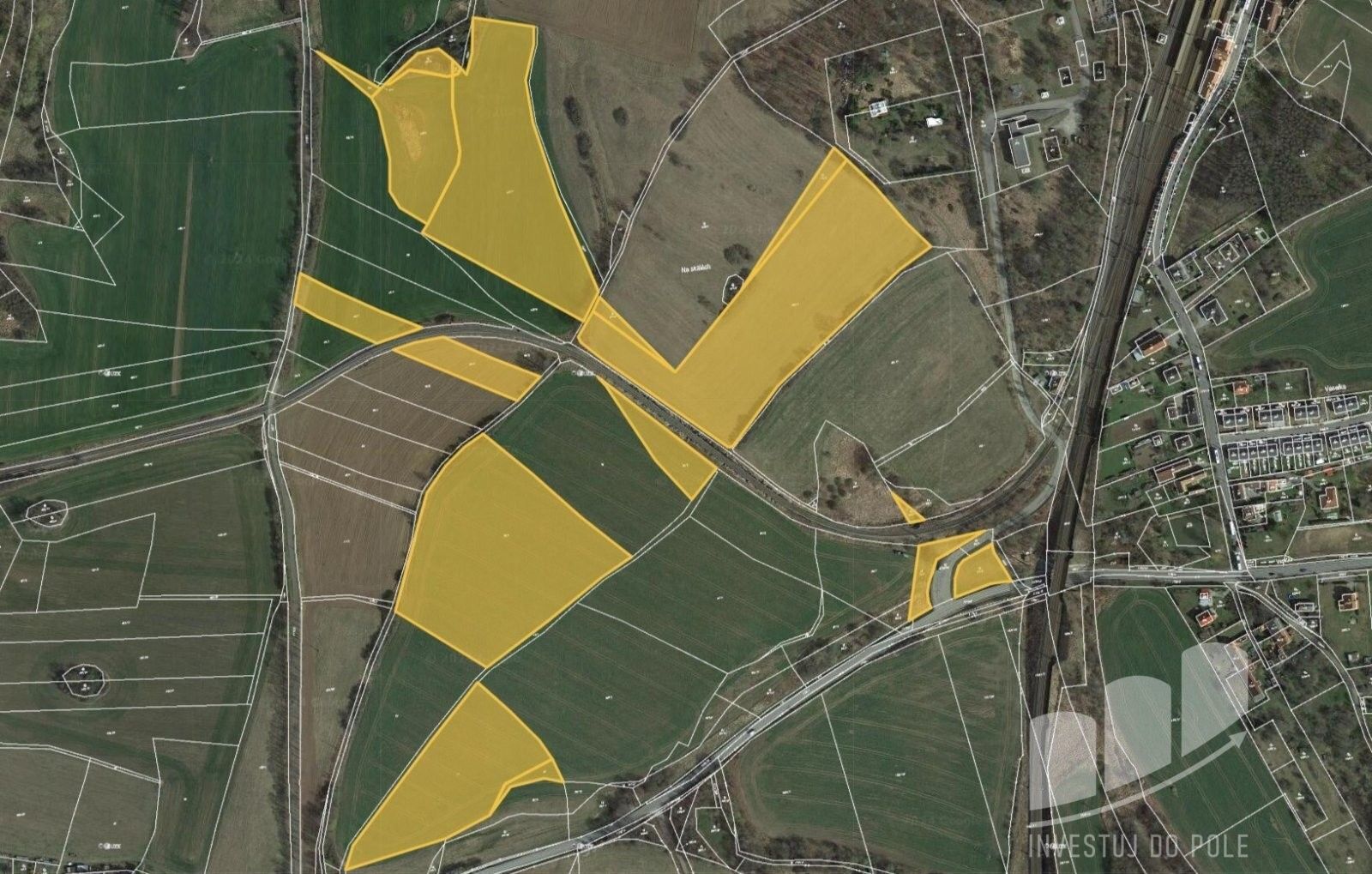 Zemědělské pozemky, Křešice, Olbramovice, 103 154 m²
