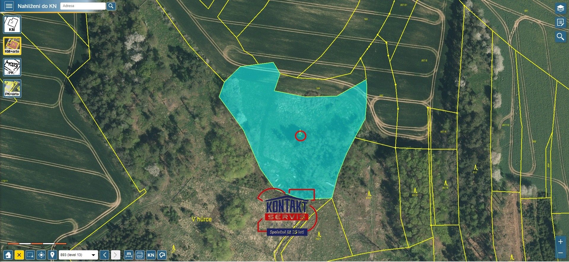 Lesy, Vraždovy Lhotice, Dolní Kralovice, 8 478 m²