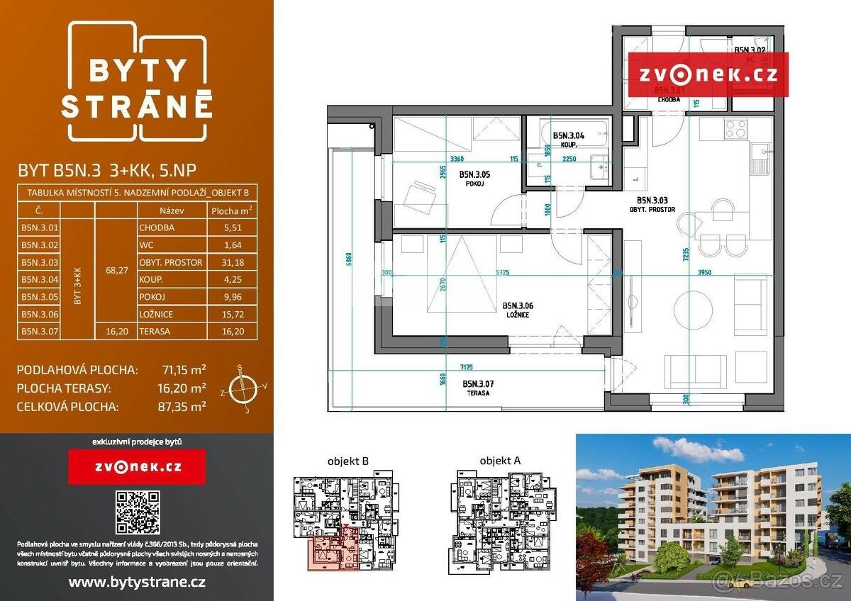 Prodej byt 3+kk - Zlín, 760 05, 87 m²