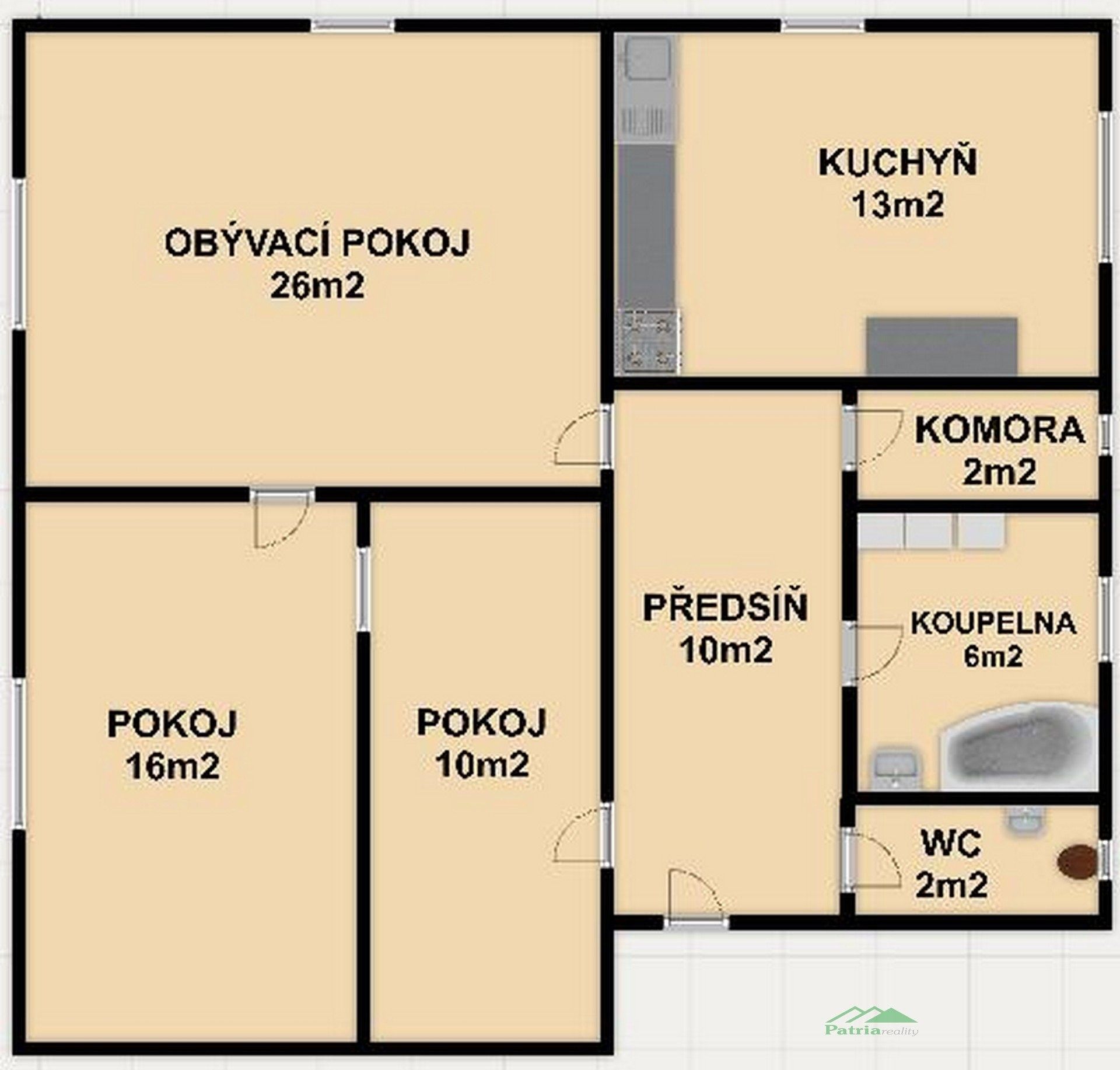 Prodej byt 3+1 - Dobrovského, Liberec, 85 m²