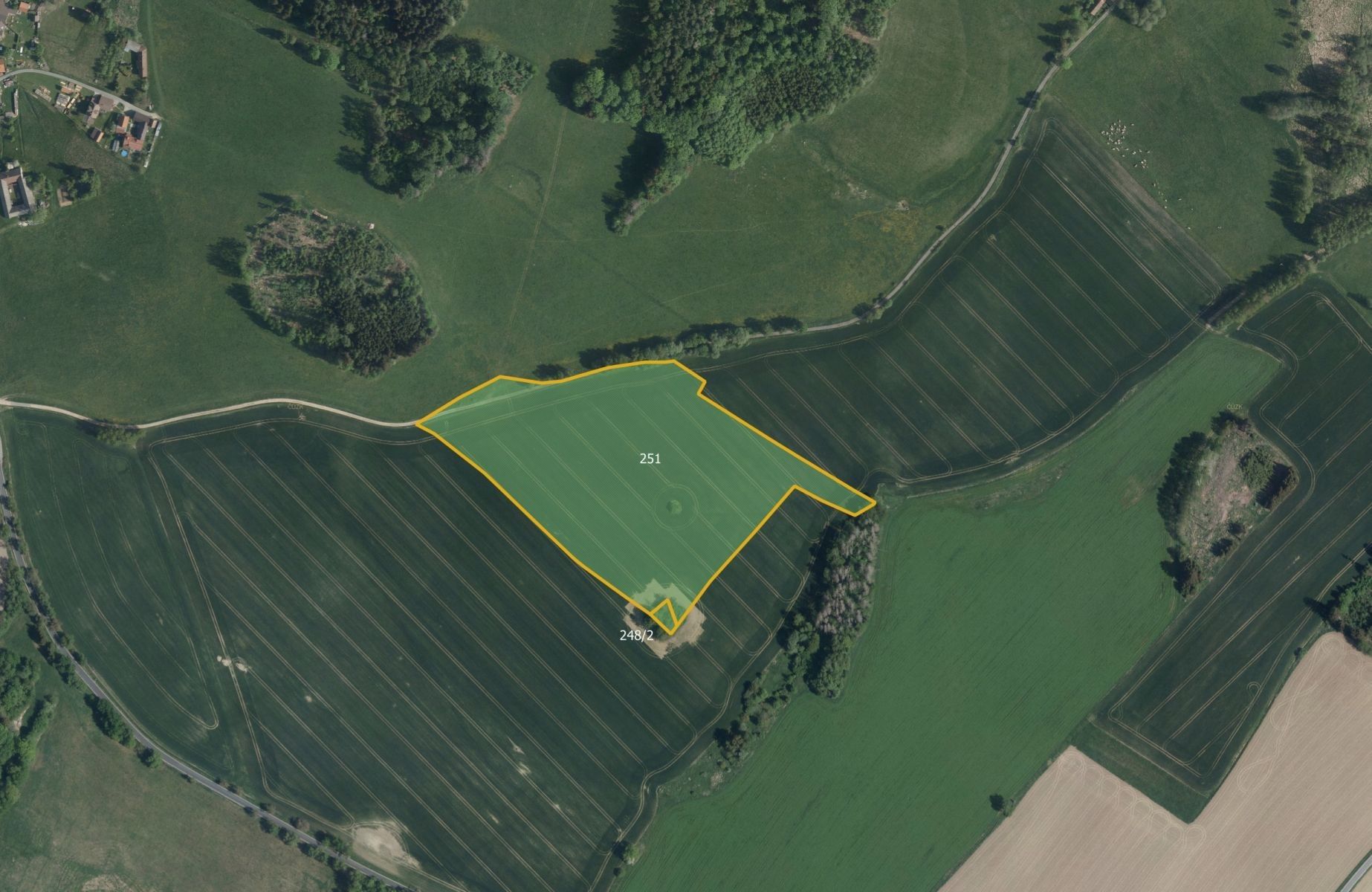 Zemědělské pozemky, Řídelov