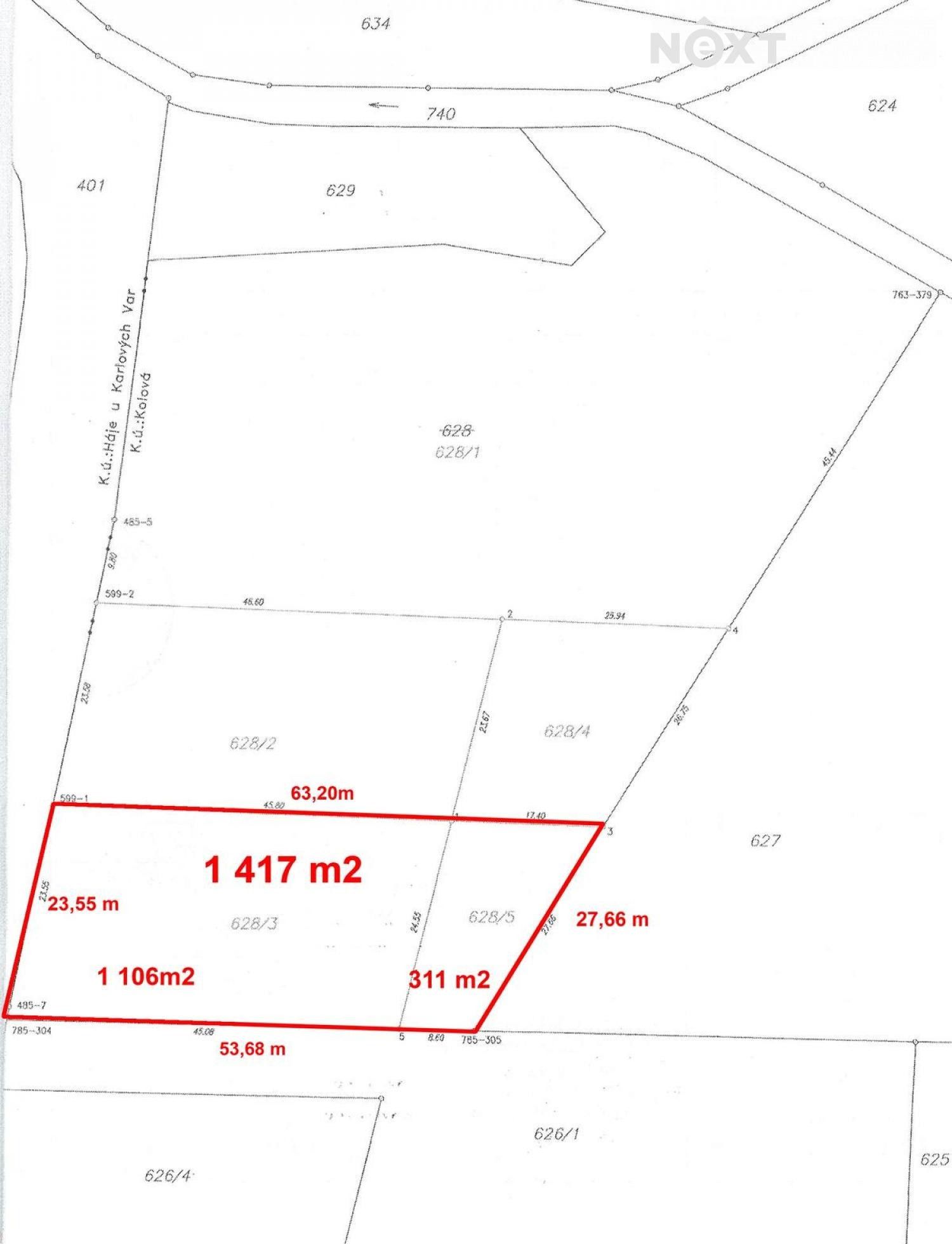 Prodej pozemek pro bydlení - Háje, Kolová, 1 417 m²