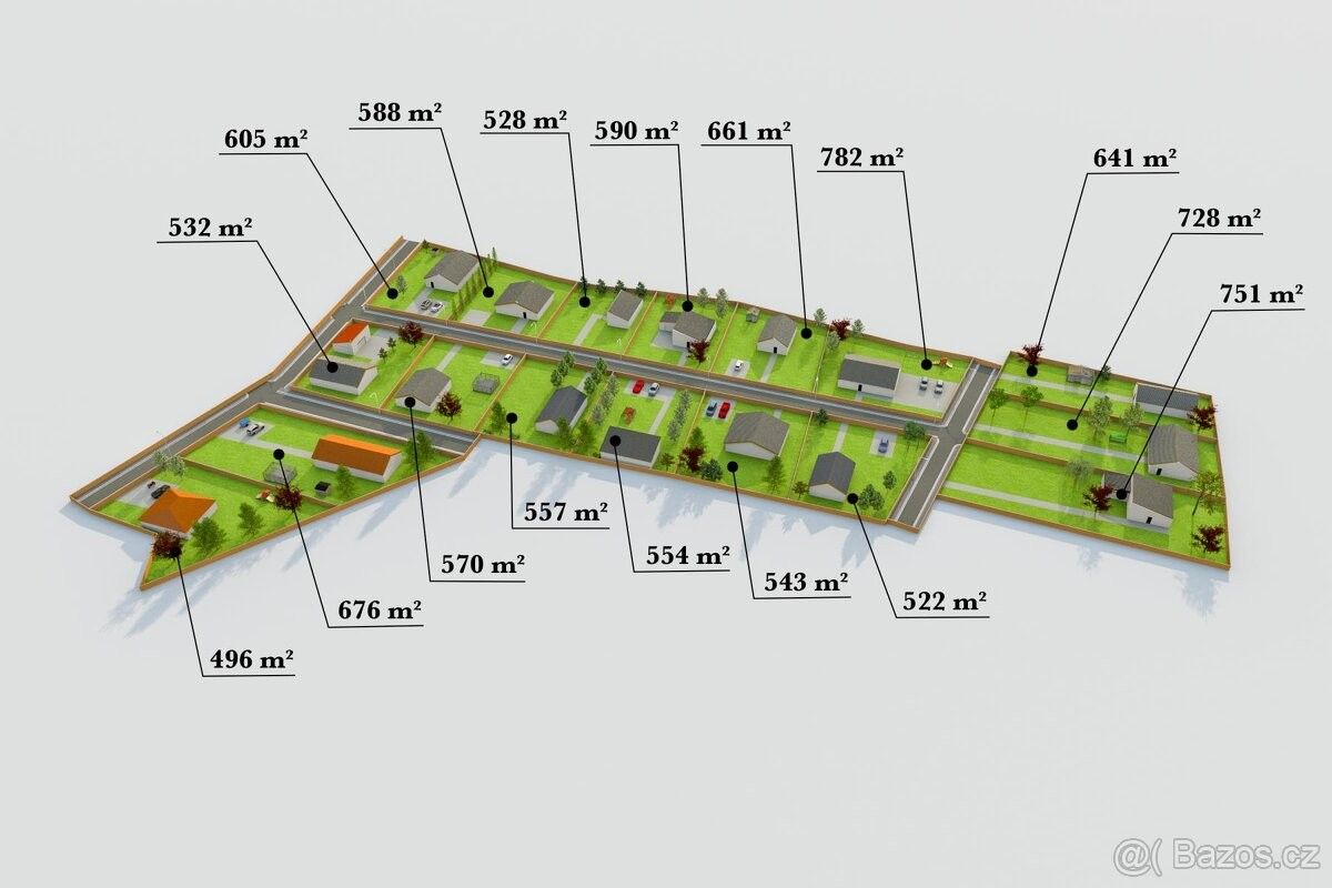 Prodej pozemek pro bydlení - Zabrušany, 417 71, 532 m²