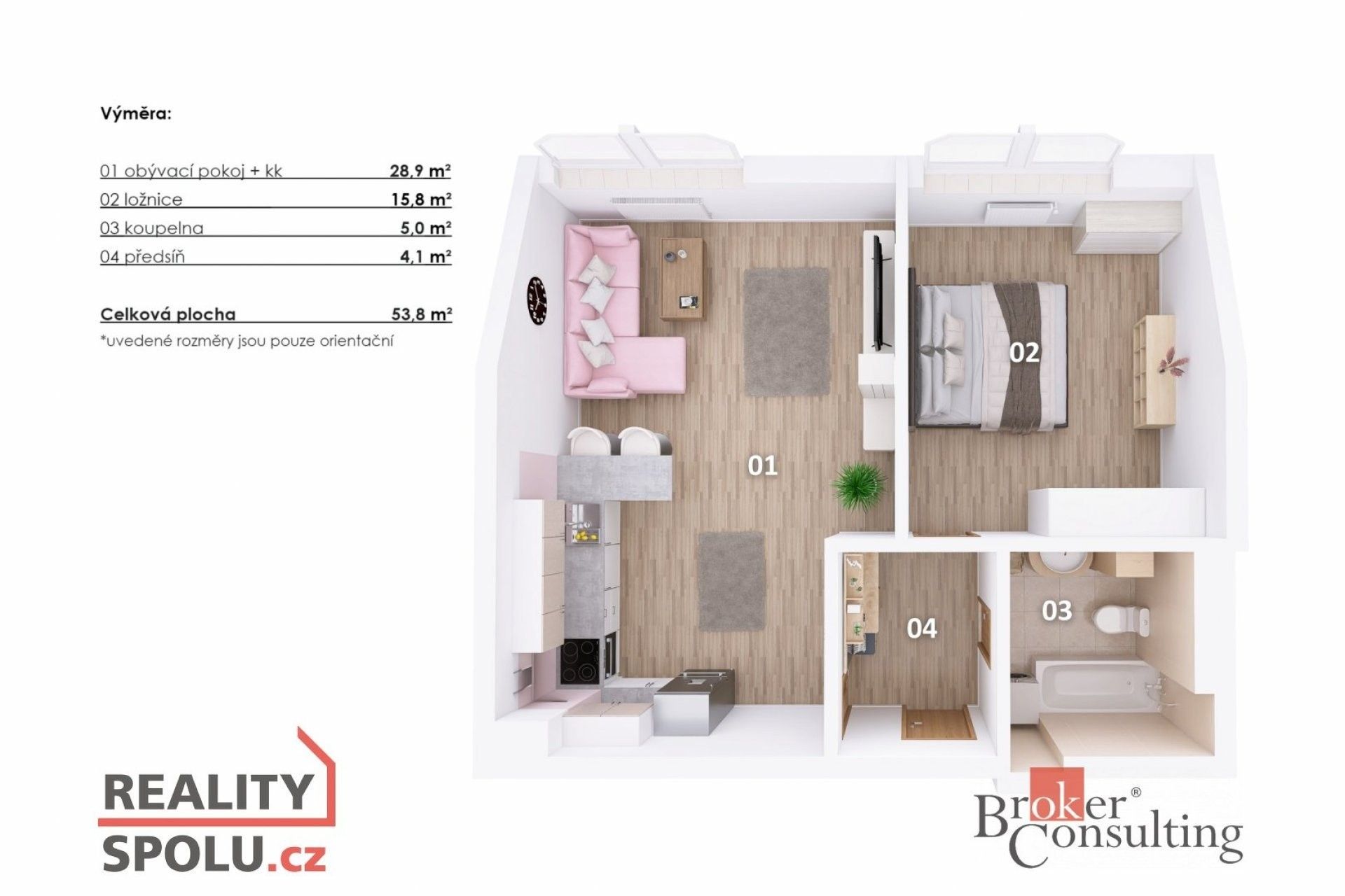 Prodej byt 2+kk - V Hlinkách, Beroun, 53 m²