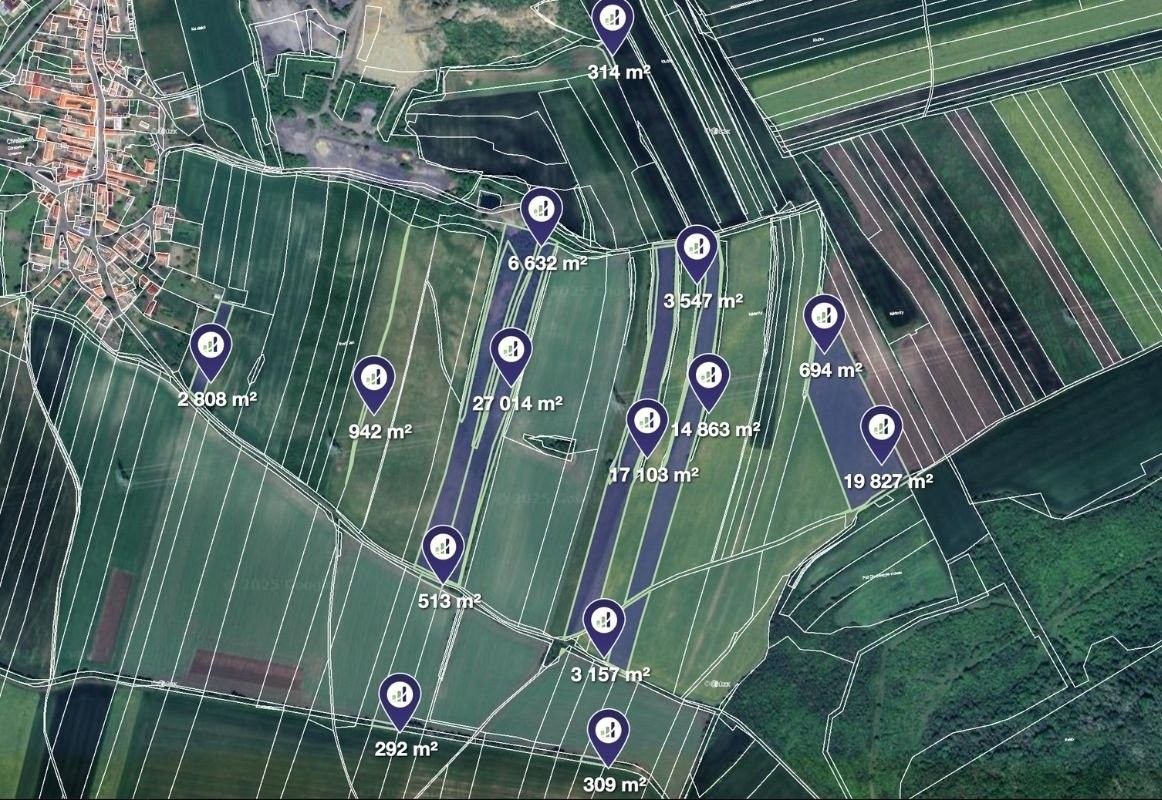 Zemědělské pozemky, Chraberce, 204 161 m²