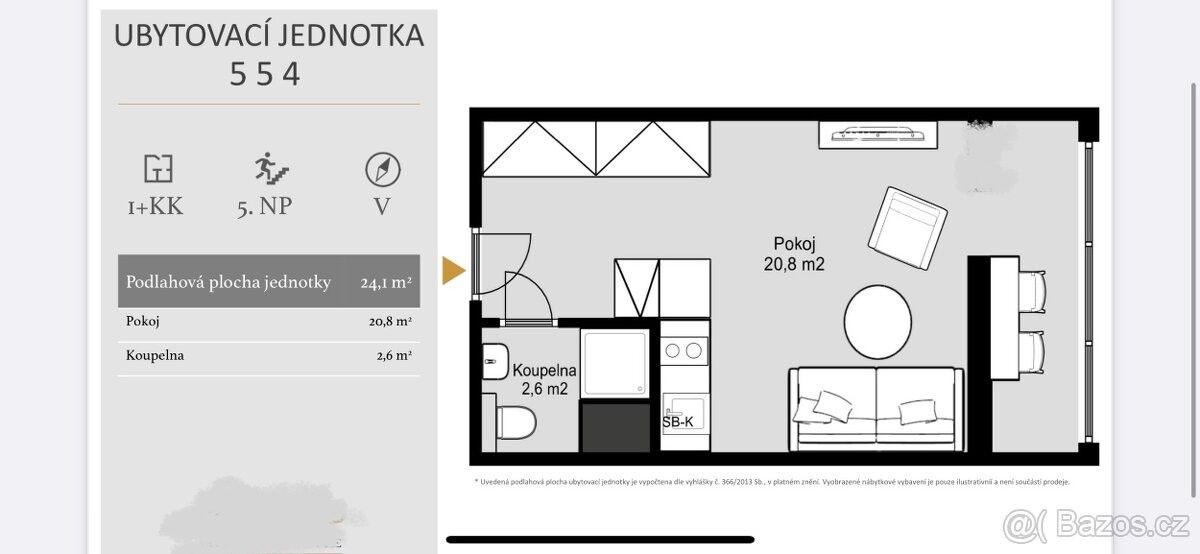 Prodej byt 1+kk - Praha, 180 00, 8 m²