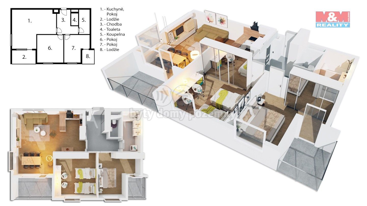 Prodej byt 3+kk - Strnadových, Praha, 87 m²