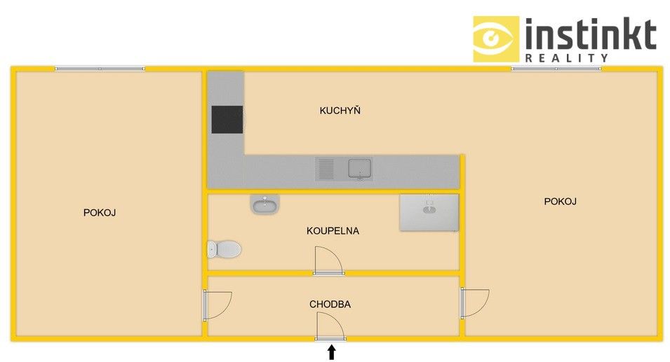 Prodej byt 2+1 - Wolkerova, Planá, 50 m²