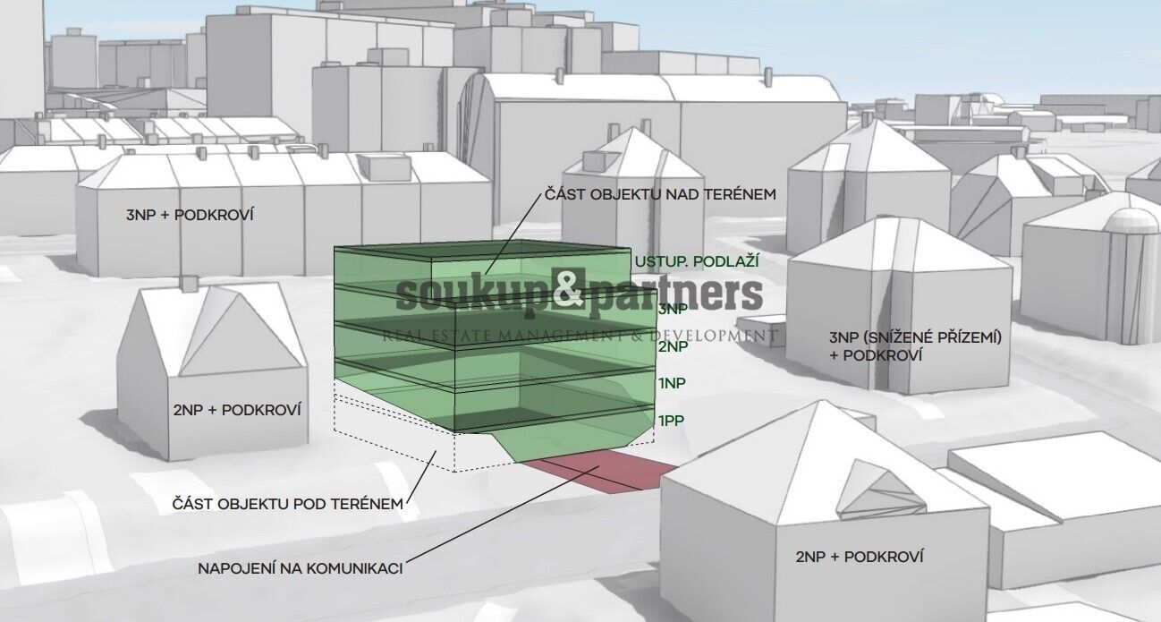 Pozemky pro bydlení, Vysočanská, Praha, 955 m²