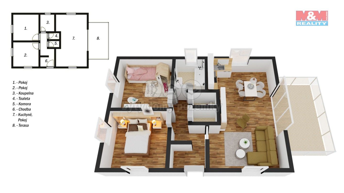 Prodej rodinný dům - U Topolu, Stochov, 72 m²