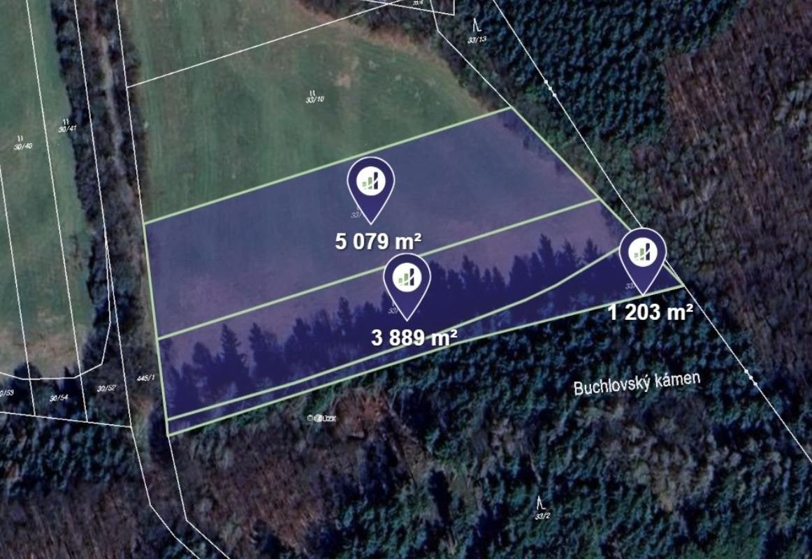 Louky, Staré Hutě, 10 171 m²