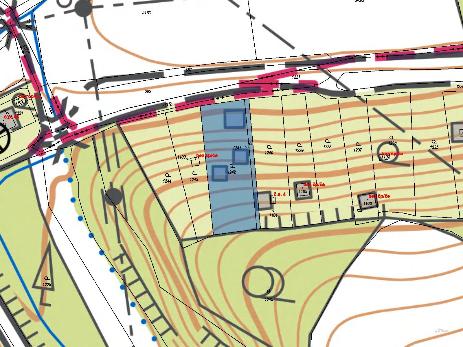 Prodej zahrada - Pchery, 1 596 m²