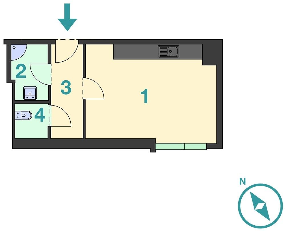 Pronájem byt 1+kk - Dobříš, 263 01, 41 m²