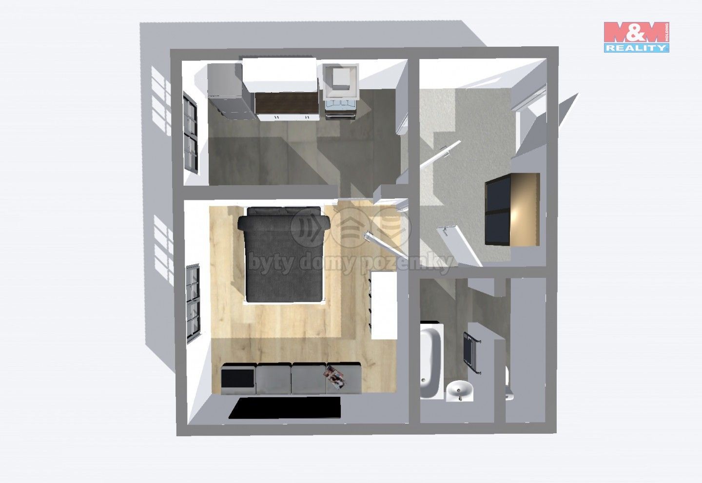 Prodej byt 1+1 - tř. Budovatelů, Most, 36 m²