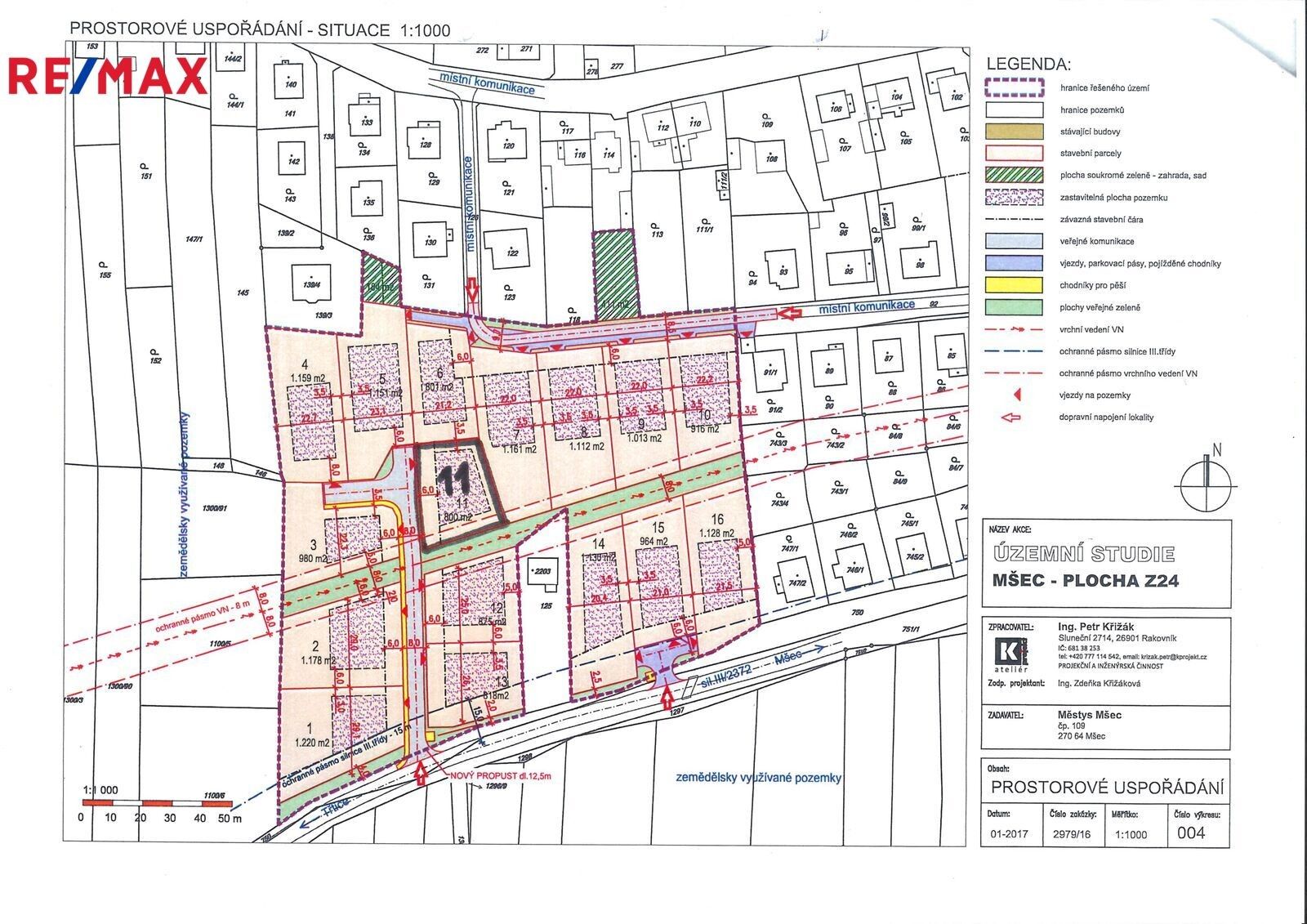 Prodej pozemek pro bydlení - Mšec, 822 m²