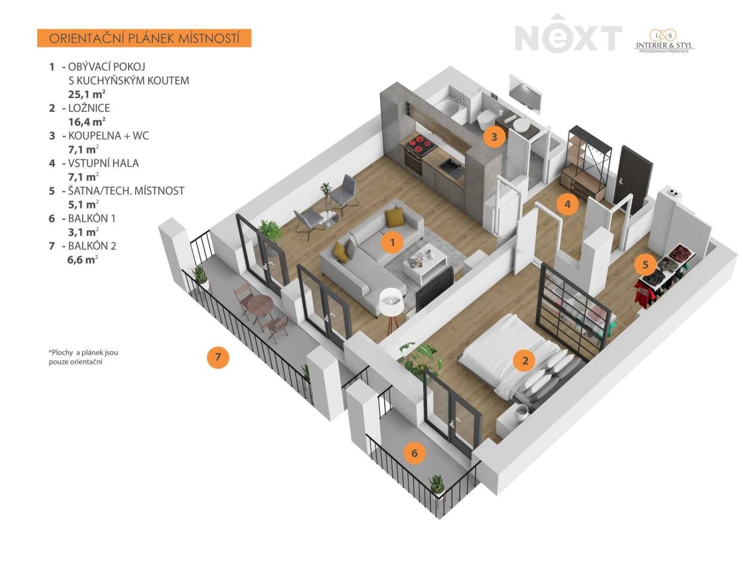 2+kk, V Pitkovičkách, Praha, 62 m²