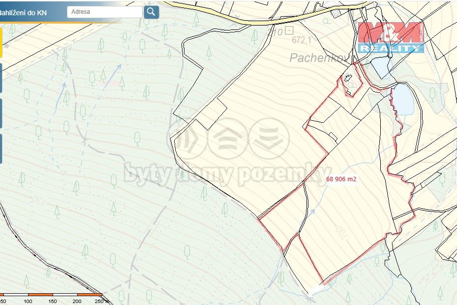 Louky, Hora Svaté Kateřiny, 435 46, 68 906 m²