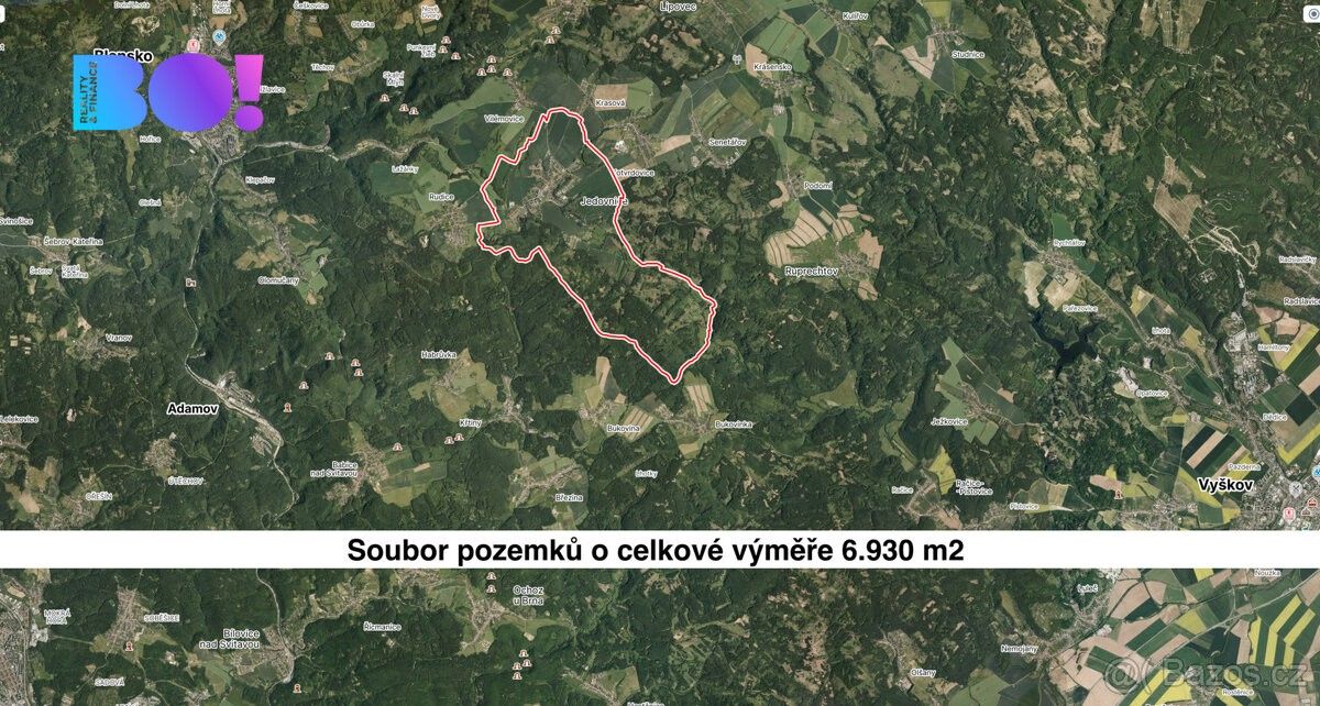 Zemědělské pozemky, Jedovnice, 679 06, 6 930 m²