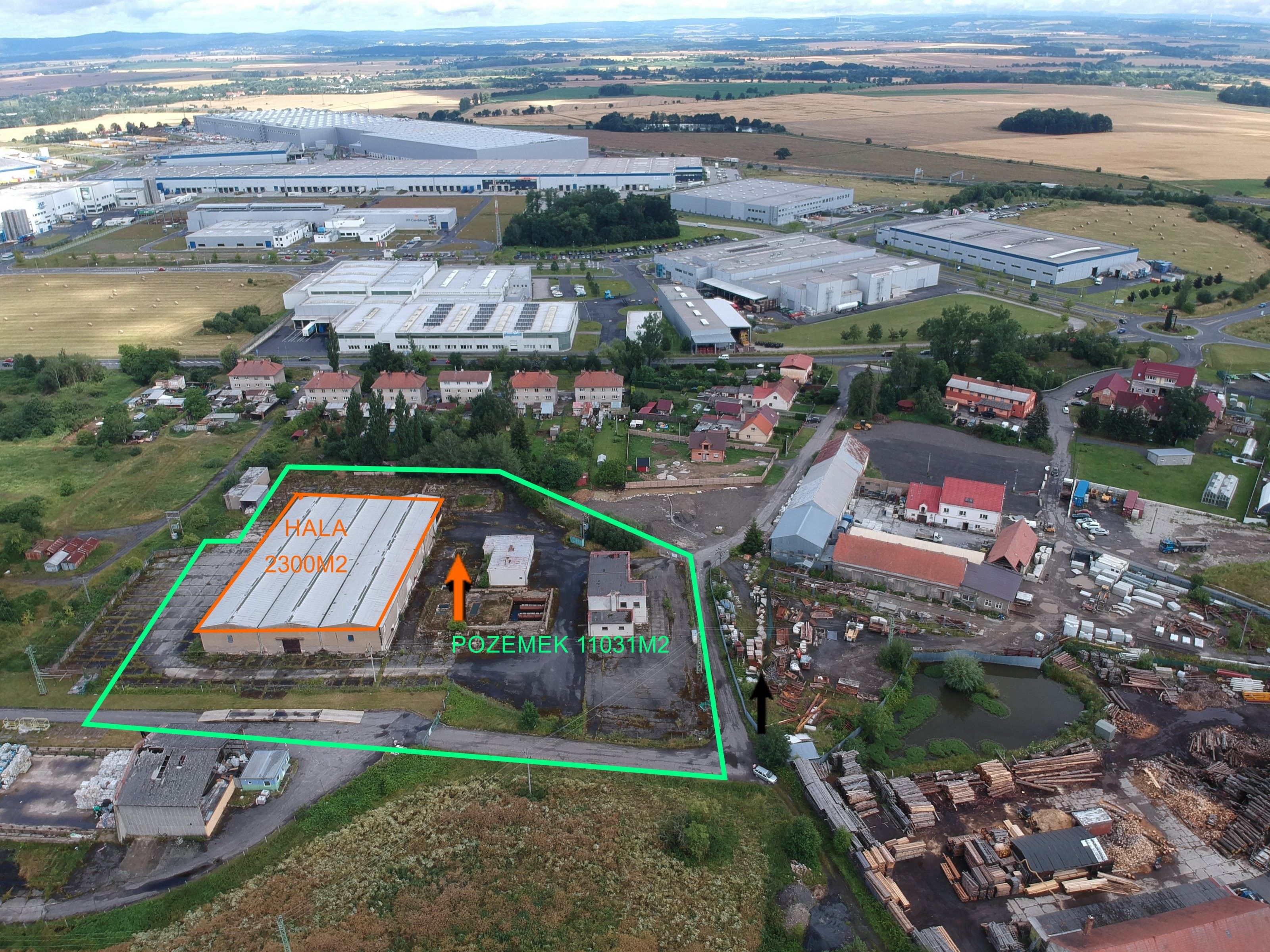 Sklady, Ve Dvorech, Cheb, 11 031 m²