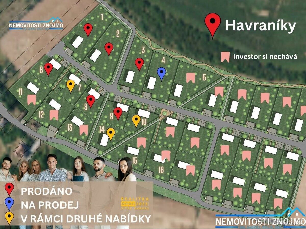 Prodej pozemek pro bydlení - Znojmo, 669 02, 1 677 m²