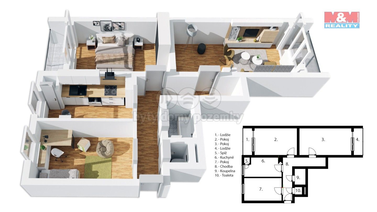 Prodej byt 3+1 - Michelská, Praha, 83 m²