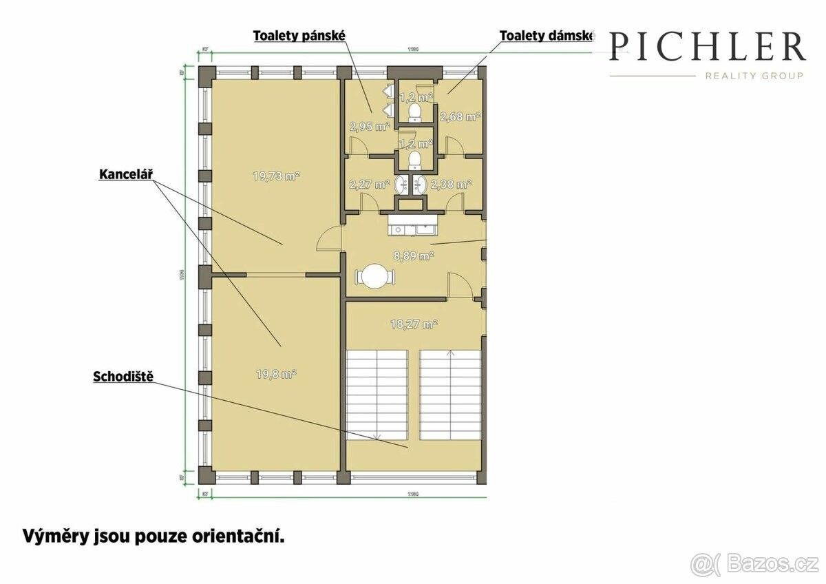 Pronájem kancelář - Praha, 170 00, 97 m²