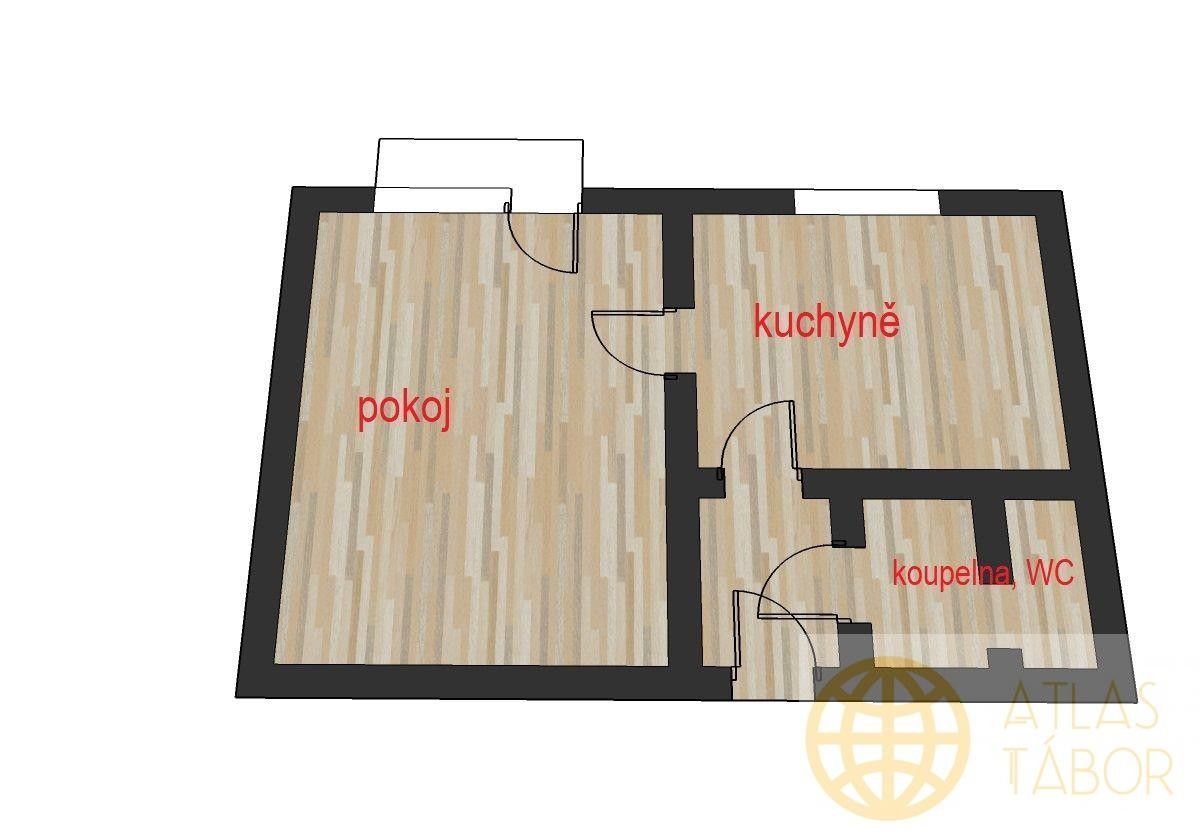 Pronájem byt 1+1 - Sídliště Míru, Soběslav, 36 m²