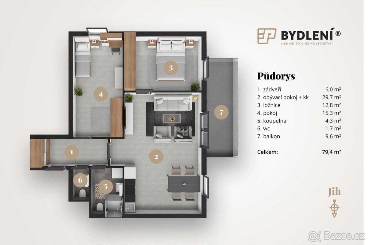 Prodej byt 3+kk - Teplice, 415 01, 2 m²