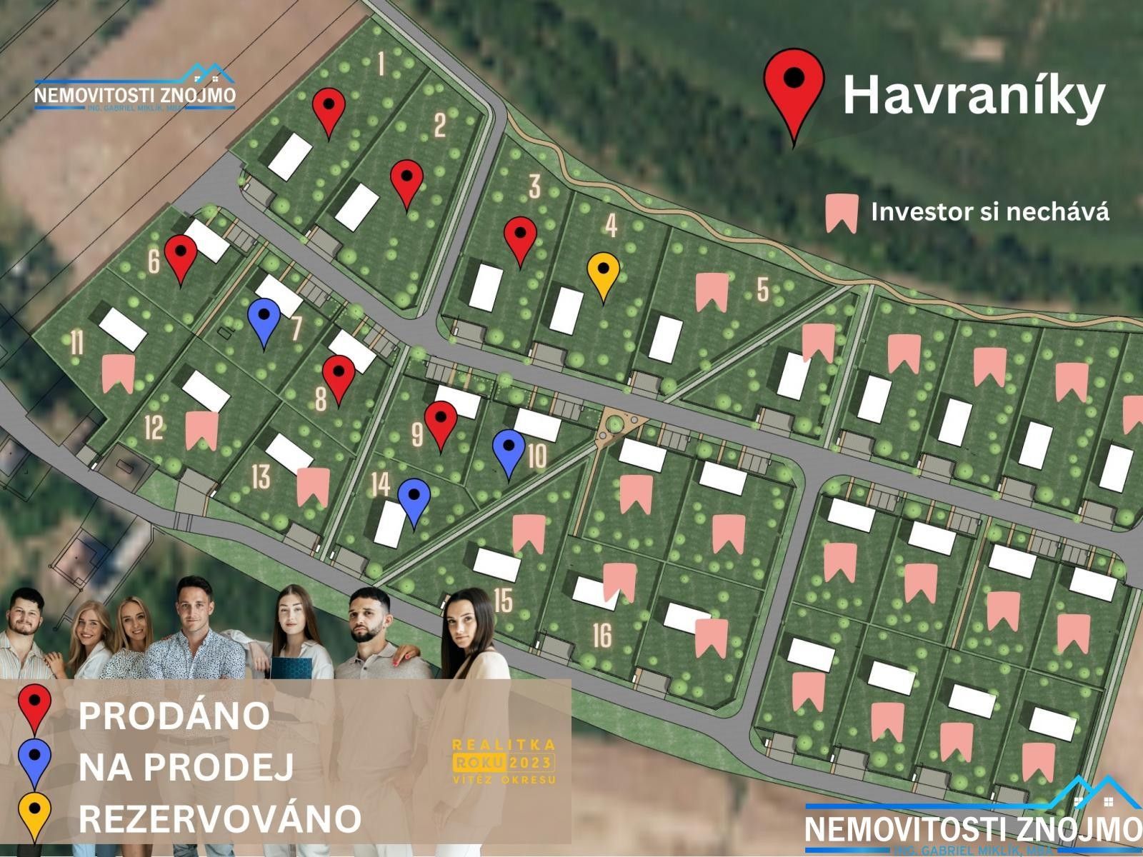 Prodej pozemek pro bydlení - Havraníky, 955 m²