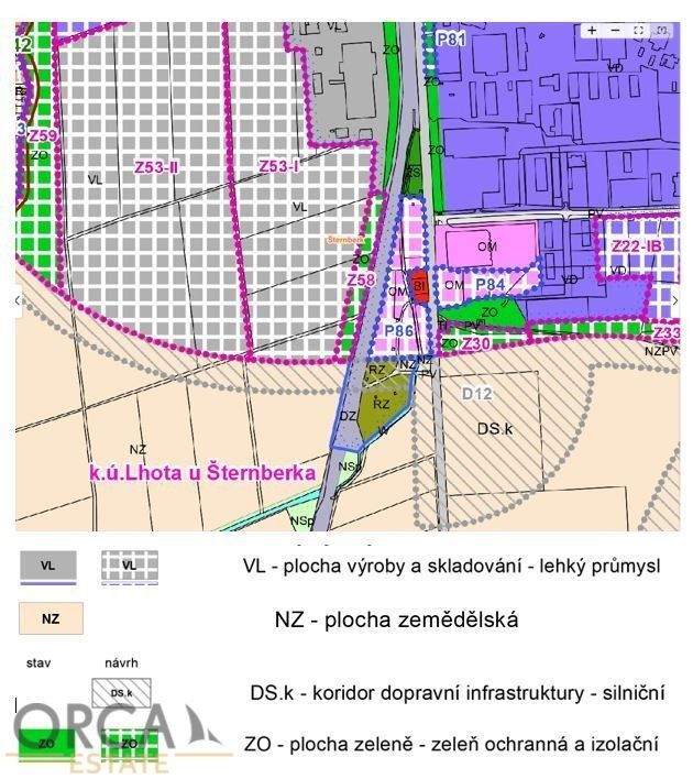 Prodej pozemek - Šternberk, 785 01, 73 942 m²