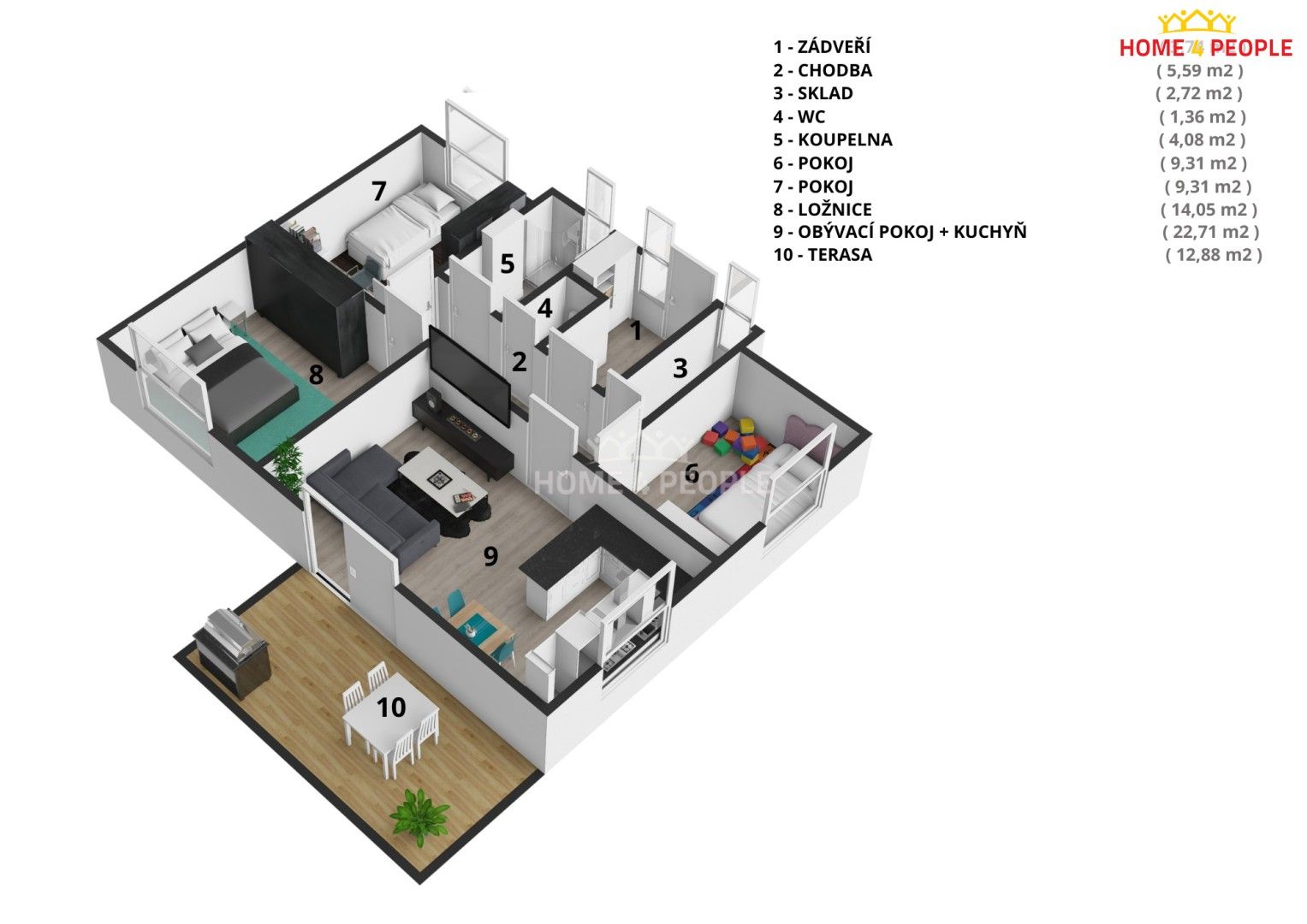 Prodej rodinný dům - Nová Ves, Pohořelice, 86 m²