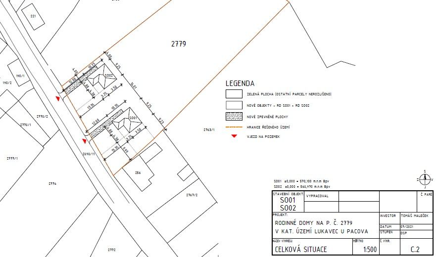 Pozemky pro bydlení, Pacov, 395 01